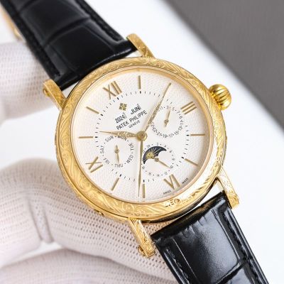 Patek Philippe Complications 42mm 324 Movement White/Gold Dial Watch